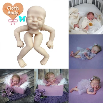 17-дюймовый Комплект Sunny Delite Reborn Doll Kit Sweet Sleeping Baby Реалистичный Мягкий На Ощупь Незаконченный Неокрашенный Комплект Кукол с Тканевым Корпусом