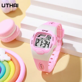UTHAI CE128 Уличные Многофункциональные Студенческие Электронные часы для Активного Отдыха, Водонепроницаемые Противоударные Спортивные Часы для Девочек и Мальчиков