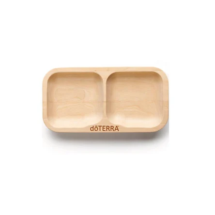 Деревянная менажница для двух закусок