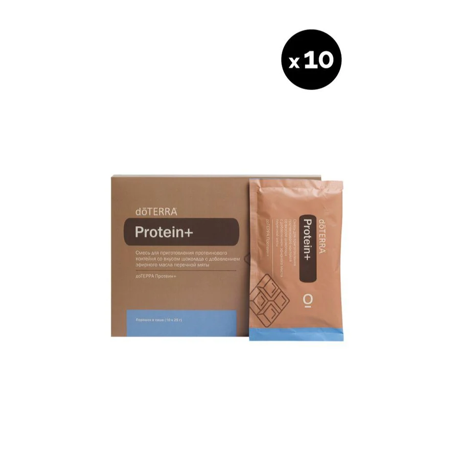 dōTERRA Protein+ со вкусом шоколада, 10 саше Protein+ Chocolate