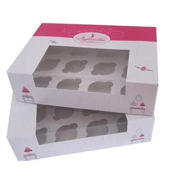 Изготовленные на заказ коробки для кексов / дизайн упаковки для тортов / бесплатные образцы коробок для выпечки кексов