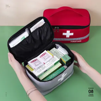 Многофункциональная сумка для хранения лекарств, предметы первой необходимости, портативная Оксфордская дорожная спортивная походная аптечка первой помощи на открытом воздухе
