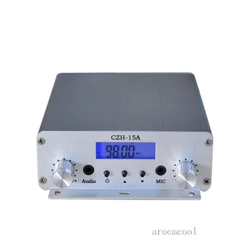 оптовая продажа CZH-15A 15 Вт FM-радиопередатчик PLL FM-передатчик серебристого цвета306t