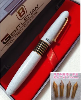 Перьевая ручка Dandong девяностых Jinlong White Fat с наконечником из чистой меди с покрытием Советского Союза